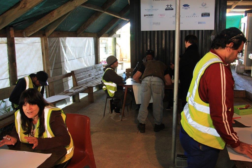 An image of trainees engrossed in a leadership challenge and debate on future opportunities.
