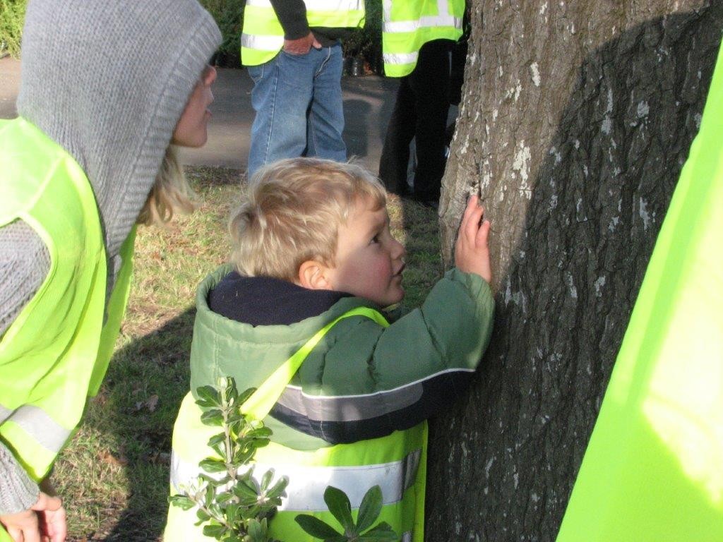 An image of the NZ Steel opening - a family visit the nursery.